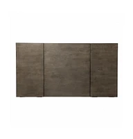 45" Grey and Gold Writing Desk With Two Drawers