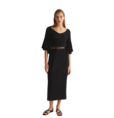 Labeca London Women's Ruffled Sleeve Dress