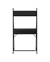 Contemporary Computer Desk with Four Drawers – Organized and Stylish Workstation