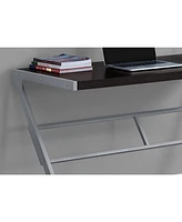 Small 22" Silver Desk Minimalist Workstation for Efficient Home Use