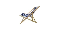 Populus Wood Sling Chair Blue Stripe Broad Blue Stripe Folding Chaise Lounge Chair