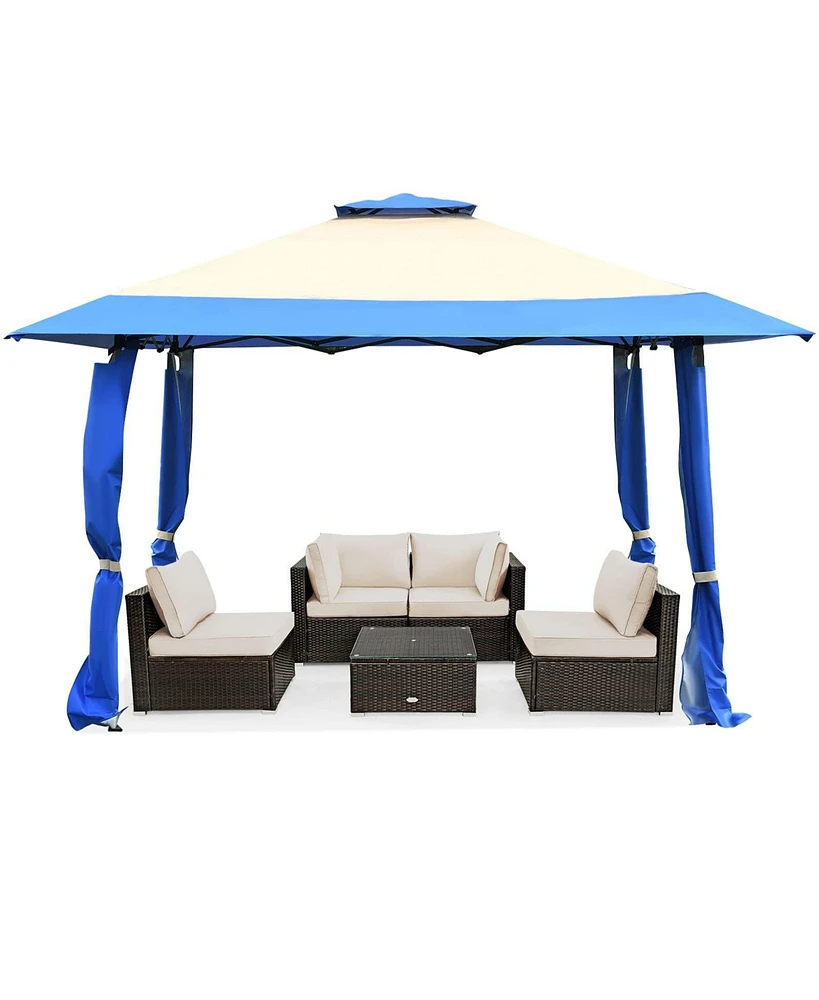 13 x Feet Pop Up Gazebo Tent with Carry Bag for Patio Garden