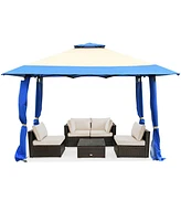 13 x Feet Pop Up Gazebo Tent with Carry Bag for Patio Garden
