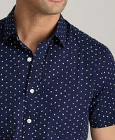 UNTUCKit Men's Slim Fit Stretch Cotton Childers Short Sleeve Button Up Shirt