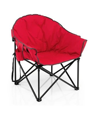 Folding Camping Moon Padded Chair with Carrying Bag