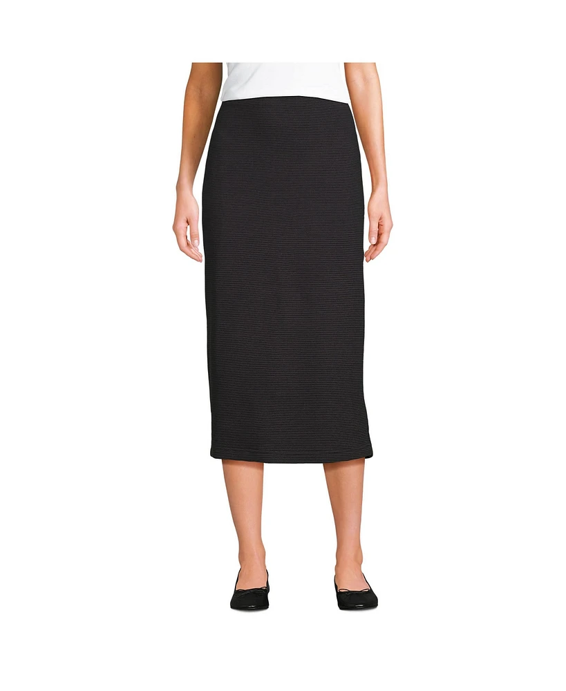 Lands' End Women's Starfish Side Zip Midi Skirt