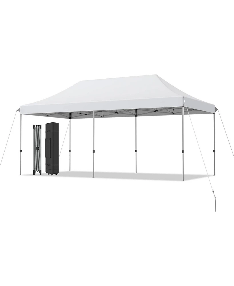 10 x 20 Feet Adjustable Folding Heavy Duty Sun Shelter with Carrying Bag