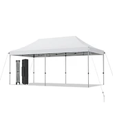 10 x 20 Feet Adjustable Folding Heavy Duty Sun Shelter with Carrying Bag