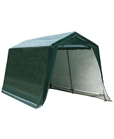 Outdoor Carport Shed with Sidewalls and Waterproof Ripstop Cover
