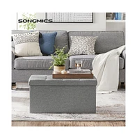 Songmics Home Folding Storage Ottoman Bench