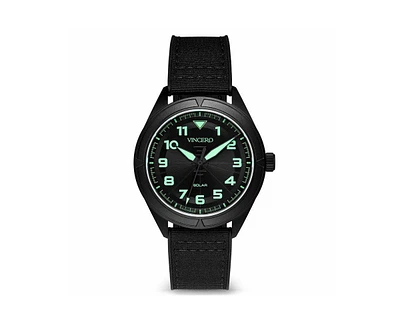Vincero The Stratos – Dark Matter Men's Solar Titanium Watch 43mm