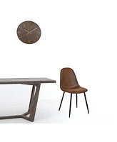 Set Of Four Upholstered Faux Leather Dining Chairs