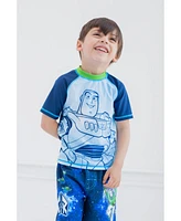 Toy Story Baby Boys Pullover Rash Guard and Swim Trunks Outfit Set