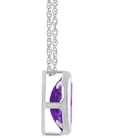 Pink Topaz Oval Solitaire 18" Pendant Necklace 10k Gold (Also Additional Gemstones)