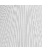 White Mushroom Pleated Medium Lamp Shade 6" Top x 14" Bottom x 8" Slant (Spider) Replacement with Harp and Finial - Springcrest