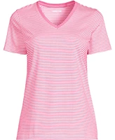 Lands' End Plus Relaxed Supima Cotton V-Neck T-Shirt