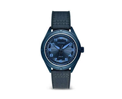 Vincero The Stratos – Neptune Men's Solar Titanium Watch 43mm