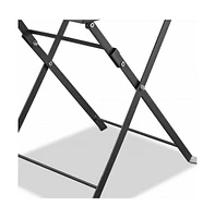Square End Table with Polished Stainless Steel Frame