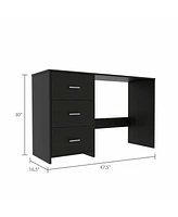 Contemporary Computer Desk with Three Drawers for Office Organization