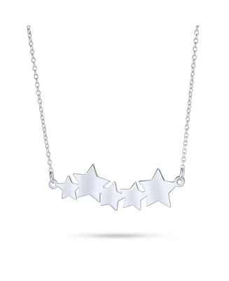 Bling Jewelry Name Plated Bar Sideways Horizontal Patriotic Usa American Rock Star Choker Station Necklace Gold Plated .925 Sterling Silver