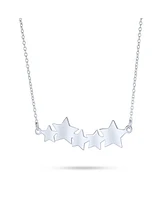 Bling Jewelry Name Plated Bar Sideways Horizontal Patriotic Usa American Rock Star Choker Station Necklace Gold Plated .925 Sterling Silver