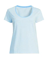 Lands' End Women's Supima Cotton Tall Short Sleeve Scoop Neck Tee