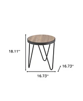 Classic Solid Wood Round End Table with Timeless Design
