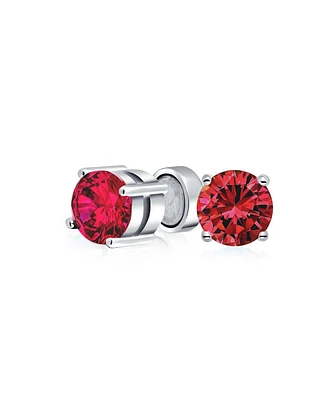 Bling Jewelry 1 Ctw Round Cubic Zirconia Cz Solitaire Clip On Stud Earrings Sterling Silver 7MM