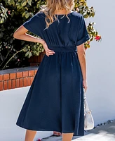 Cupshe Women's Chic Ambition Blue Midi Beach Dress