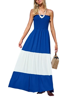 Cupshe Women's Moonlight Hues Two-Toned Maxi Beach Dress