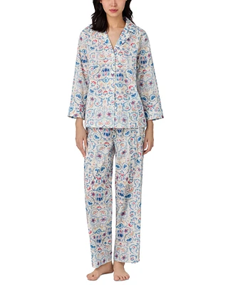 Lauren Ralph Women's 3/4-Sleeve Ankle Pajama Set