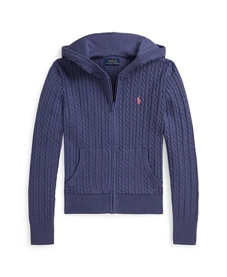 Polo Ralph Lauren Big Girls Mini Cable Full-Zip Hoodie