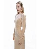 Nocturne Women's Maxi Dress with Glove Accessory