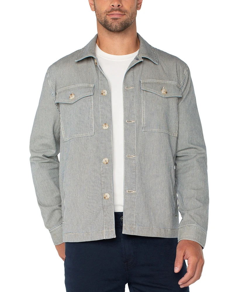 Liverpool Los Angeles Men's Cotton-Blend Patch-Pocket Shirt