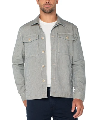 Liverpool Los Angeles Men's Cotton-Blend Patch-Pocket Shirt