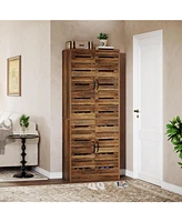 Tribesigns 9-Tier Shoe Cabinet Set of 2, 70.8" Tall Shoe Storage Cabinet with Adjustable Shelves for Entryway, Hallway, Closet, Living Room