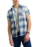 Men's Sagrino Short Sleeve Plaid Button-Front Shirt