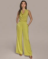 Donna Karan New York Women's Satin Wide-Leg Pants, Regular & Petite