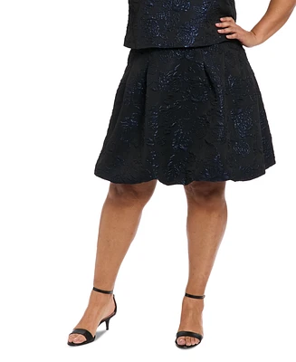 Muse Plus Floral Jacquard Bubble Skirt