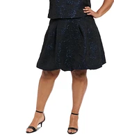 Muse Plus Floral Jacquard Bubble Skirt