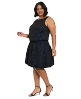 Muse Plus Floral Jacquard Bubble Skirt
