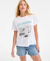 On 34th Women's Cannes Print T-Shirt, Exclusively at Macy's