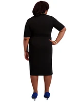 Kasper Women's Short-Sleeve Wrap Dress, Regular & Plus Sizes