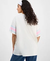 Grayson Threads, The Label Juniors' 97 Sporty Jersey Boyfriend T-Shirt