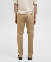 Mango Men's Linen Slim-Fit Suit Pants