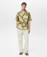 Mango Men's Floral Print Shirt