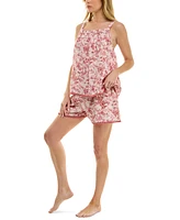 Roudelain Women's Flared Tank Top & Short Pajama Set