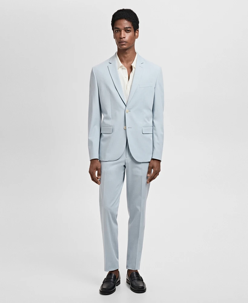 Mango Men's Stretch Fabric Eu Super Slim-Fit Suit Pants