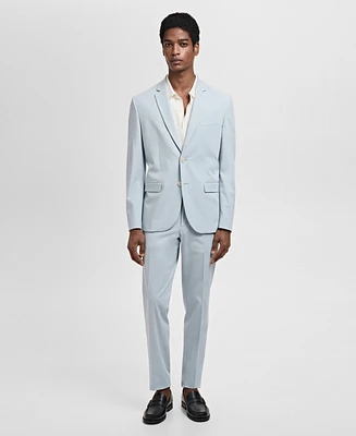 Mango Men's Stretch Fabric Eu Super Slim-Fit Suit Pants