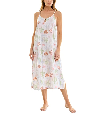 Roudelain Women's Printed Spaghetti-Strap Sleep Dress
